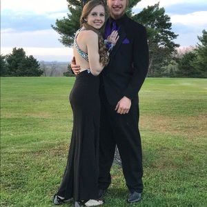 Long black prom dress